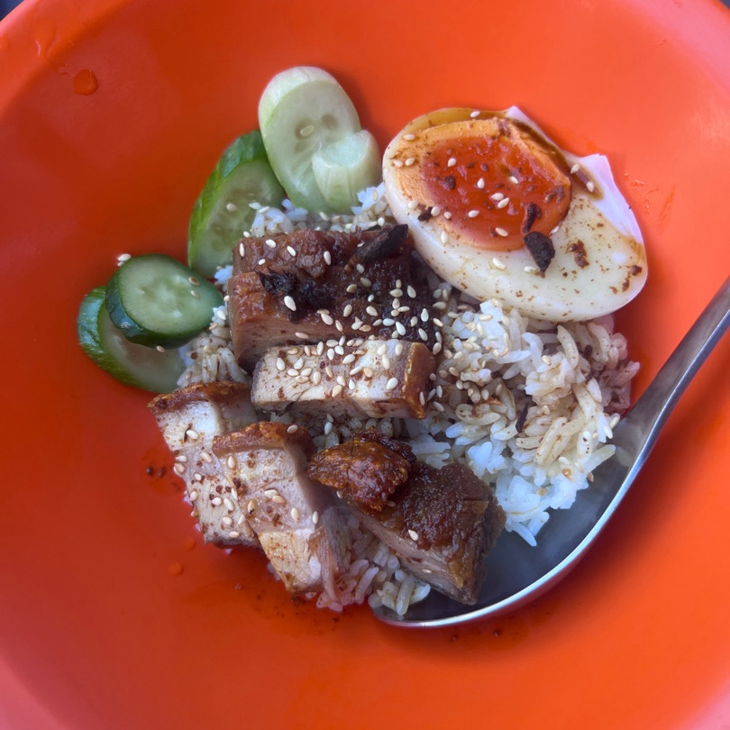 Street food meal with tofu